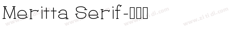 Meritta Serif字体转换